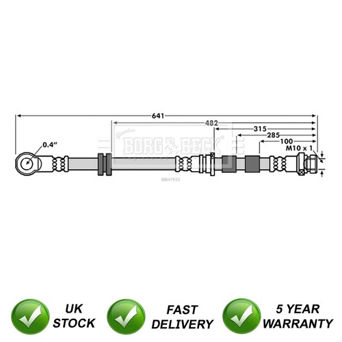 Brake hose front - front, sjr