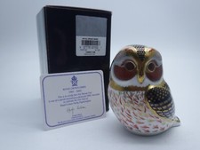ROYAL CROWN DERBY LIMITED EDITION 21ST ANNIVERSARY TAWNY OWL PAPERWEIGHT
