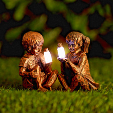 Solar Bronze Effect Statues