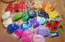 Needle Wet Felting Bundle - 24 x 10g Felting Wool, Felting 7 Needle Tool, Basket
