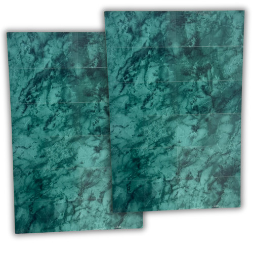 Green marble effect tiles peel - green,
