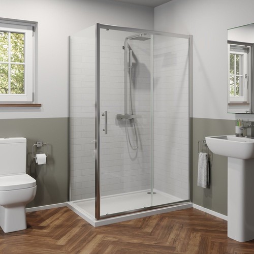 1200 760mm sliding shower - 1200,