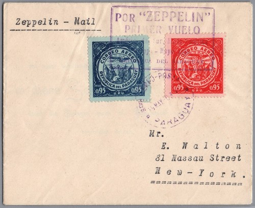 1930 paraguay graf - paraguay, zeppelin