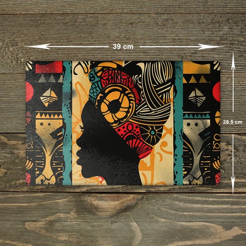 African pattern glass chopping - african,