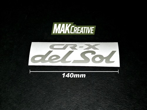 Crx del sol sticker - crx, silver