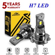 2x H7 CSP LED Headlight Bulbs