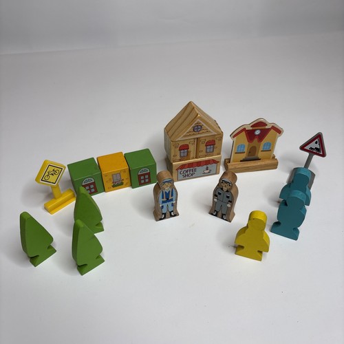 Wooden train set accessories - wooden,