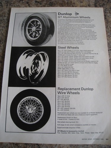 Dunlop aluminium wheels - dunlop,