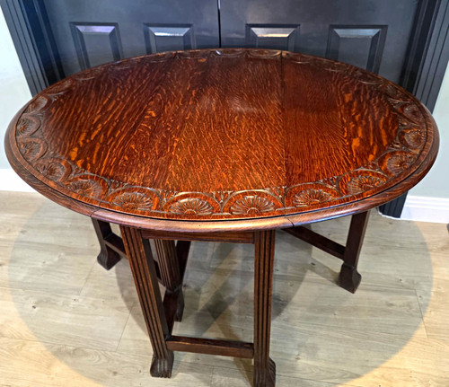 Antique 1920s oak gateleg - 1920s,