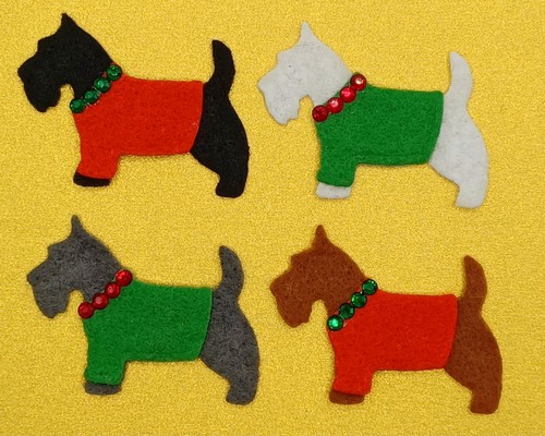 Felt scottie dogs small - dogs.,