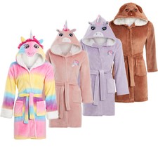 Girls Boys Childrens Kids Soft & Cosy Unicorn Dressing gown TO CLEAR