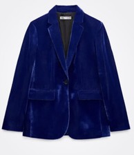 NWT Zara Set Velvet Blazer &