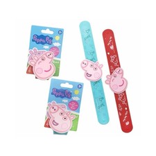 2x PEPPA PIG Slap Band Snap Bracelet Kids Party Bag Favour Stocking Filler