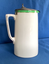 Vintage Art Deco Solian Ware 'Queens Green' Lidded Water Jug.
