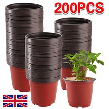 200Pcs Plant Pots Plastic