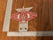 Bentley? Bury & District  Motor Club  Motor Car Club Enamel Badge Metal Chrome