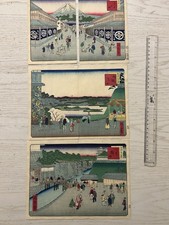 Three Japanese Colour Woodblock Prints Of Tokyo Meiji Period