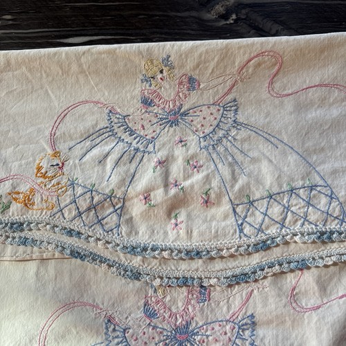 Vintage embroidered pillow - vintage,