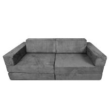 Kids Soft Couch - Grey - Transforms into benches, playhouses, tunnels and more.