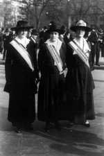 Suffragettes With A Sash Votes