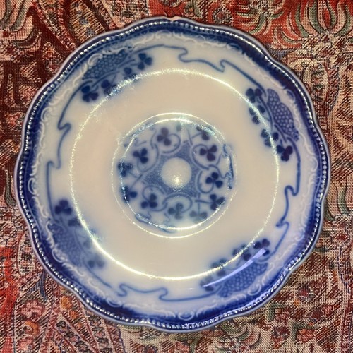 Flow blue butter pat wh - blue,
