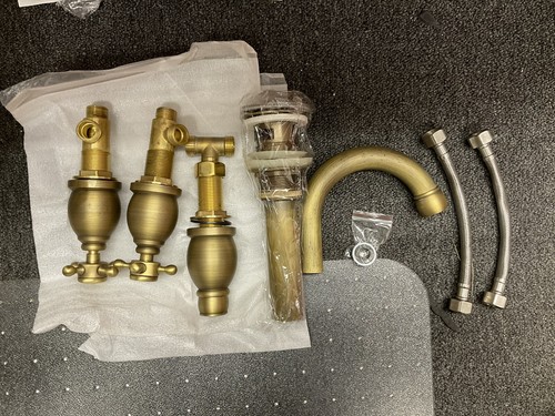 Antique brass bathroom faucet - antique,