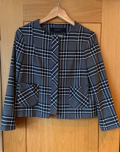 Zara boxy check jacket size - zara,