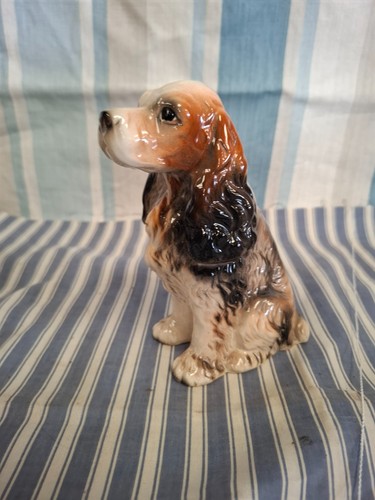 Vintage ceramic spaniel dog - ceramic,