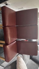 Red leather dining chairs - red,
