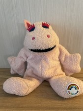 GEORGE RAINBOW Plush Soft Toy Pink Fabric Vintage 1970 Collectable 7” (18cm) VGC