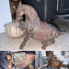 👀Rare REPLICA CHINESE TANG WAR HORSE BRONZE FIGURINE DESK WEIGHT Antique Style