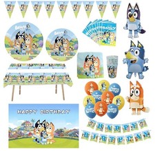 Bluey balloons bingo chilli bandit foil kids birthday party tableware decoration