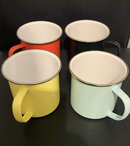 Enamel mugs multi coloured - ,