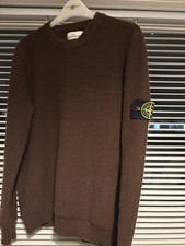Stone island Mens brown wool jumper/sweatshirt large