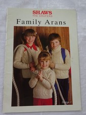 FAMILY  ARAN  KNITTING   PATTERN BOOK   8 DESIGNS     ARAN