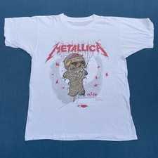 Metallica 1989 80s Vintage Brockum Band Merch Landmine Concert T-Shirt L 