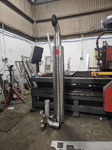 Stainless exhaust for massey - stainless,
