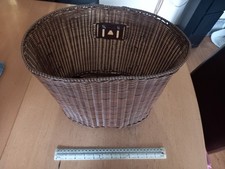 Bike basket, wicker, fitting for 1" threaded fork