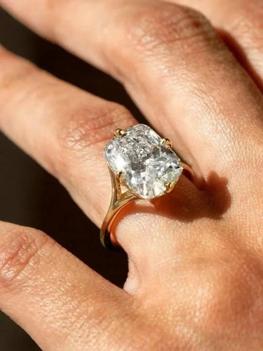 Wedding 14k white gold ring - white,