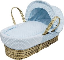 Grey Wicker Moses Basket with