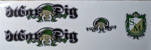 Bikes warpig bmx decals - s&m,