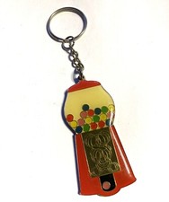 Vintage Gumball Machine Keyring Keychains 90s Kitsch Enamel Sweet Gifts