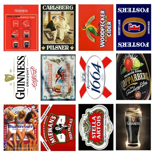 Beer retro style metal - style, fridge