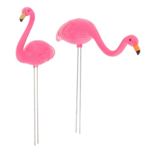 Flamingo garden stake - flamingo,