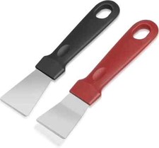 2 Pieces Cleaning Scraper for Ovens, Stoves, Induction Hob, Black And Red