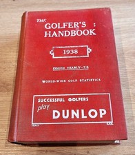 THE GOLFER'S HANDBOOK 1938 HARD BACK BOOK