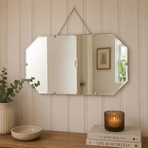 Vintage art deco bevelled - vintage, wall