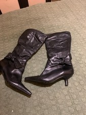 long black boots - wide calf size 7