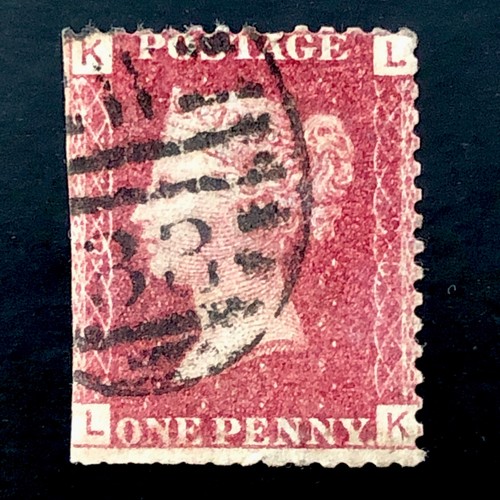 1864 stamp penny - gb, red