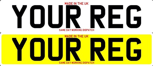 Number plates pair standard - number,